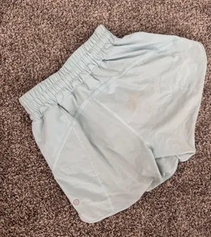 Light blue high waisted lululemon shorts thumbnail 2