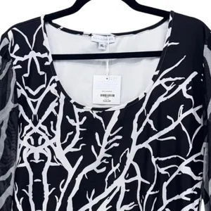 Ala‎ von Auersperg Body Suit XL Moon Coral Sheer Nylon Coastal Print Resort Luxe thumbnail 3