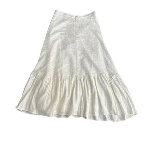 Alamour the Label‎ White Boucle Orelia Midi A-Line Skirt Size XL Bridal Wedding thumbnail 3