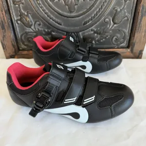 New Peloton Cycling Shoes (cleats included) Size 40 Men's 7 Women's 9 Black Red thumbnail 3