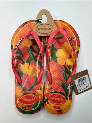 Havaianas Women's Slim Tropical Round Toe Sandals- Size 9/10 thumbnail 3