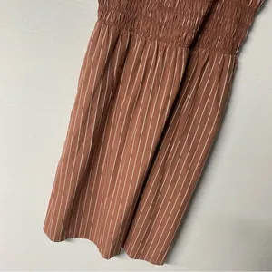A New Day Dress Women Midi XXL Smocked Pockets Tie spaghetti Straps Pleasant thumbnail 3