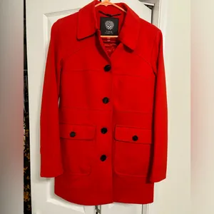 Vince Camuto Size XS red long peacoat jacket thumbnail 3