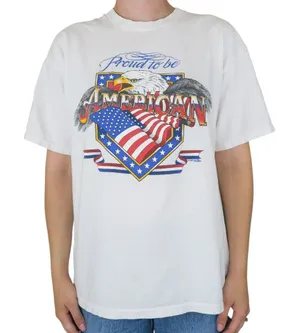 Vintage 90s Proud to be American Eagle T-Shirt thumbnail 1