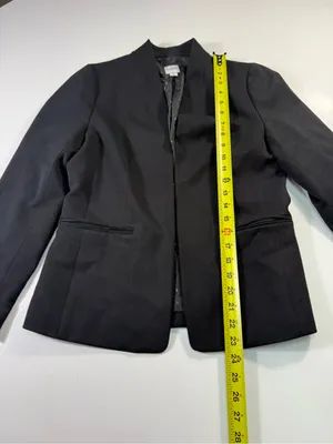 J. Crew Black Collarless Blazer thumbnail 3