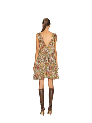 Zimmermann Silk Tiggy Mini Dress Beige Size 1(M) Designer Boho Summer Coastal thumbnail 11