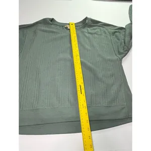 Democracy Sage Green Textured Waffle Knit Top Small thumbnail 5