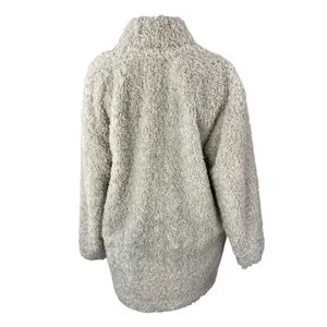 Aritzia Wilfred Cream Faux Fur Robe Collar Long Sleeve Cardigan Coat Jacket Sz S thumbnail 2