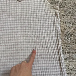 vintage Dockers 100% cotton white and beige striped collared tank top sz small thumbnail 6