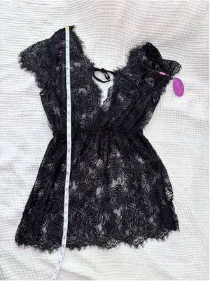 Women's Avidlove Black Lace Chemise Sleepwear Size M New thumbnail 5