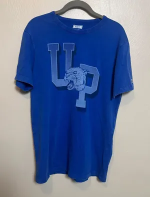 Tailgate Pittsburgh Panthers MensT Shirt Pitt Basketball Blue Cotton Size‎ Small thumbnail 1