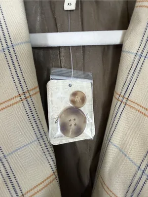 NWT Free People Whip Smart Classic Plaid Blazer Ivory Neutral XS thumbnail 8