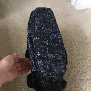 Roxy Black Tote Bag with Bird Pattern thumbnail 8