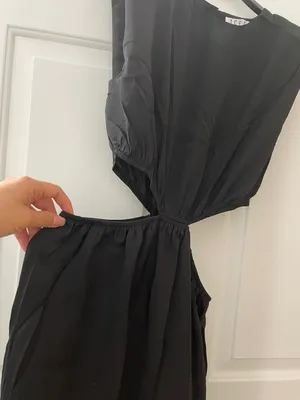 TCEC Side Cut Midi Dress – Black – L – NWOT – CD02559 thumbnail 4