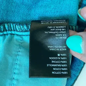 BDG Urban Outfitters High Rise Baggy Distressed‎ Jeans Teal Blue NWT 28 thumbnail 9