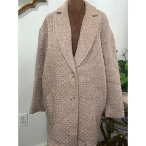 Abercrombie & Fitch Womens Coat, Tweed Long Sleeve, Overcoat, Blush Pink, L‎ thumbnail 2