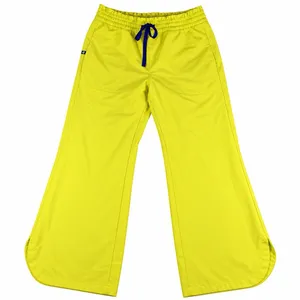 FIGS Marseille Wide Leg Scrub Pants Women Large Petite Neon Yellow thumbnail 1