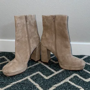 Steve Madden Adryana Sand Suede Platform Ankle Boots Size 10 thumbnail 5