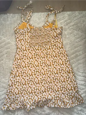 Princess Polly Yellow Floral Tie-Strap Mini Dress thumbnail 4
