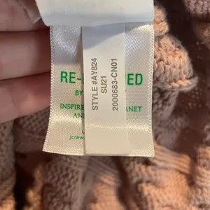 J. Crew Tan Relaxed Fit Cable Knit Sweater - size Small thumbnail 6