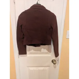 Zara maroon biker jacket cotton Size M thumbnail 10