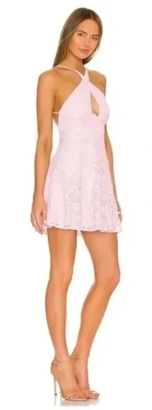 NWT For Love & Lemons Carmela Mini Dress Size Medium Lace thumbnail 1