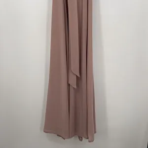 Show Me Your Mumu Jenn Maxi Bridesmaids Formal Dress Soft Beige Chiffon Sz Small thumbnail 8