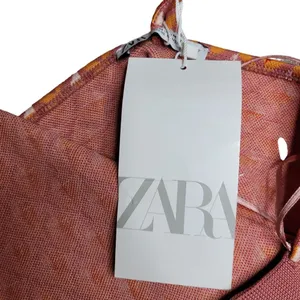 ZARA NWT asymmetrical colorful retro spaghetti bandana tank top orange size med thumbnail 7