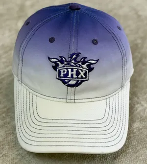 VTG Phoenix Suns Adidas Women NBA Ombre White Purple Bling Logo Y2K Cap‎ Hat thumbnail 1