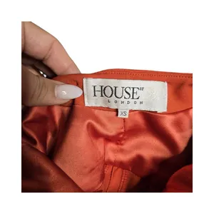 House of CB Natalja Red V Plunge‎ Jumpsuit Size: XS thumbnail 6