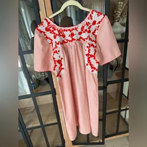 Margarita Embroidered shift dress oaxacan floral sara golondrina short sleeve thumbnail 7