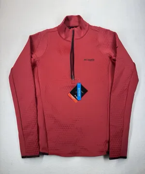 Columbia Women's Titanium Crystal Leaf Omni-Heat Helix HZ Pullover Red LRG NWT thumbnail 1
