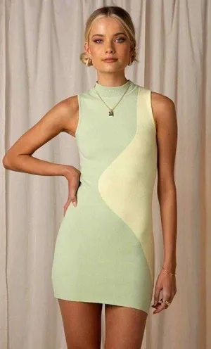 Peppermayo | the palms mini dress neon summer knit dress sleeveless s/m/l thumbnail 3