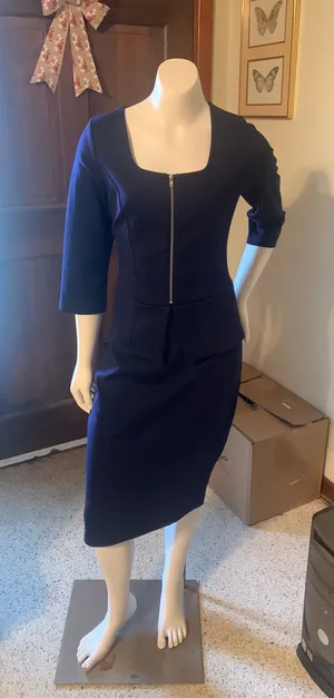 navy blue dress thumbnail 1