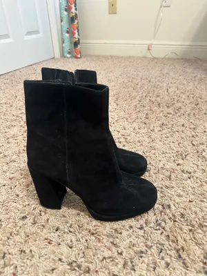 Steve Madden Suede Boots Black thumbnail 2