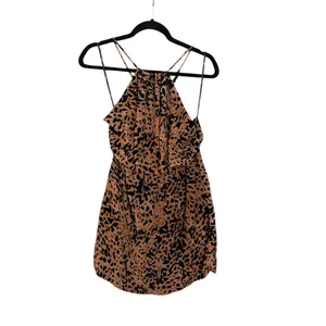 Lulus Intention Brown Leopard Burnout Velvet Print Dress Size M thumbnail 4