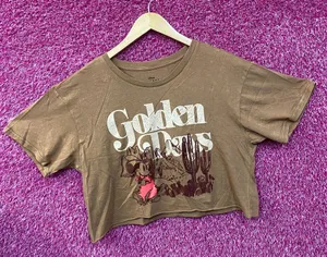 Disney Mickey Mouse Golden Days Brown Crop Top XL thumbnail 3