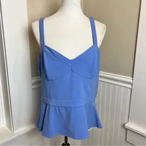 Marsha Top by Parker Blue Camisole Top Sweetheart Neckline Peplum Bustier thumbnail 3