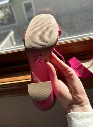 Hot Pink Block Heels Size 7.5 thumbnail 3