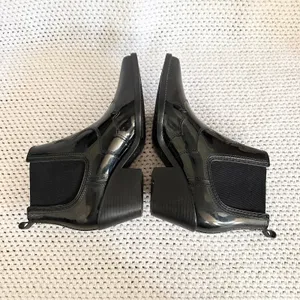 Sam Edelman Black Rubber Winona Cowboy Western Rain Ankle Boots Booties 7 thumbnail 7