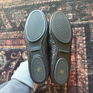 Tory Burch black quilted round toe flats Minnie travel slip on shoes‎ thumbnail 8
