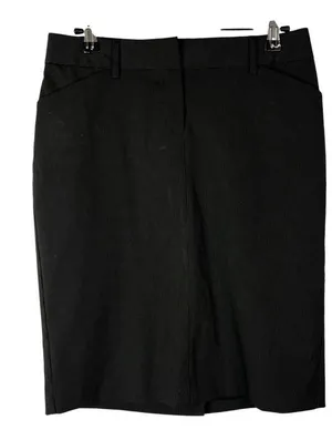 Express Editor Black Pinstripe Knee Length Pencil Skirt‎ 0 thumbnail 1