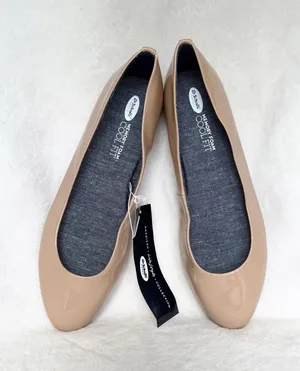 Dr. Scholl's Beige Patent Ballet Flats Size 9.5 thumbnail 1