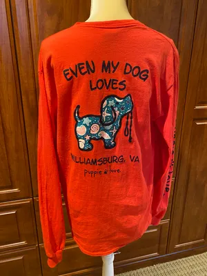 Puppie Love Red Long Sleeve Shirt thumbnail 2
