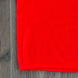 CALIA Seamless Crop Tee Elbow Sleeve Red XS Ribbed Sporty NEW thumbnail 3