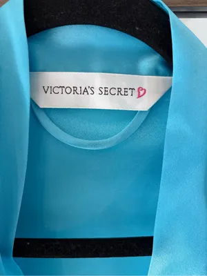 Vintage Victoria's 1996 Blue Kimono Robe One Size with belt Classic thumbnail 2
