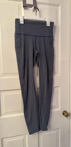 Lululemon Grey Ribbed Sides Leggings thumbnail 1