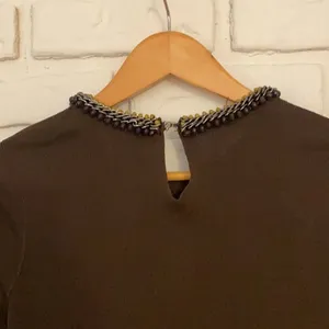 Zara knit top with beaded neckline size small thumbnail 7