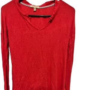 Bordeaux red long sleeve ribbed shirt size small thumbnail 1