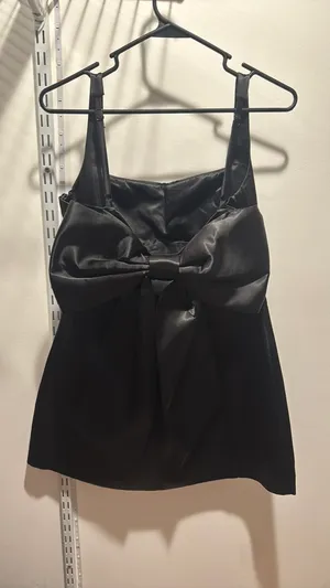 Windsor Bow Black Dress thumbnail 4